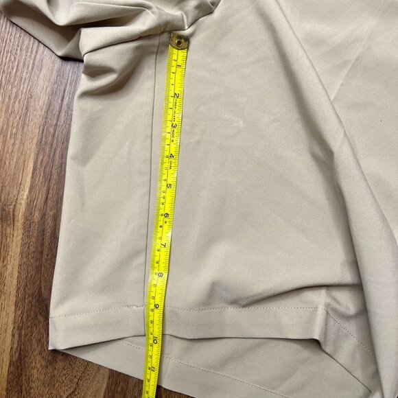 FJ FootJoy Golf Shorts Mens Beige Brown Performance Bermuda Classic Fit Size W42 - Picture 7 of 8